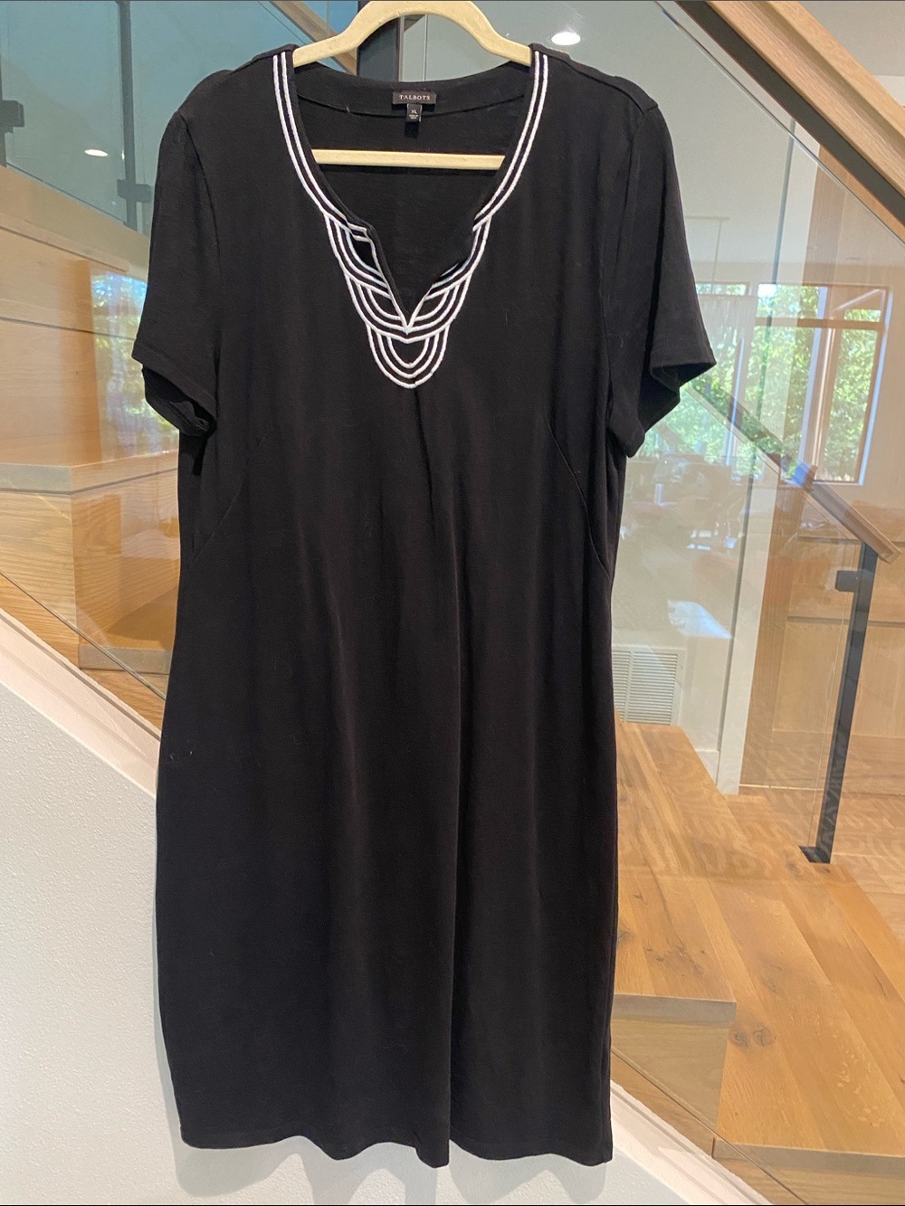 Talbots Black dress with Crew Neck